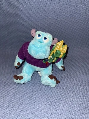 Monsters Inc Sully Holiday Sweater Stuffed Plush Doll Toy Beanie Figure Disney - Image 1 of 3