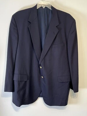 H. FREEMAN AND SON Men's Navy Blue Gold Buttons 100% Wool Bespoke Blazer - Image 1 of 4