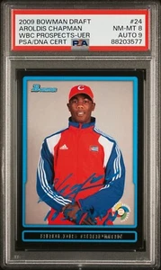 2009 Bowman Draft WBC Prospect-UER #BCW24 Aroldis Chapman (PSA/DNA 8/9) - Picture 1 of 2