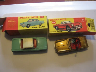 PAR DE COCHES ORIGINALES DINKY 143 114 EN BUENAS CAJAS REPRO Foto 1 de 4