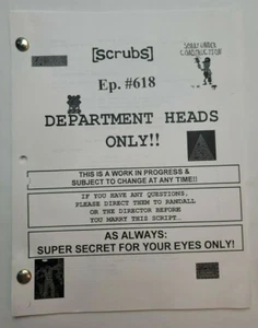 "SCRUBS / Sean Russell 2007 TV-Drehbuch, Zach Braff & Donald Faison ""My Turf War" - Bild 1 von 12