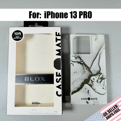 CASE-MATE BLOX Case for iPhone 13 Pro - Fog Marble | Slim Profile | NEW - Image 1 of 4