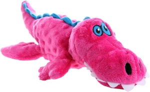 Juguete de peluche Gators Squeaky para perros, tecnología de protección masticable - rosa, grande - Imagen 1 de 12