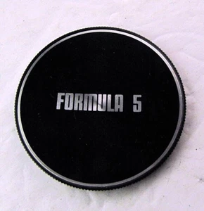 Formula 5 Camera Lens Cap Vintage Metal 58mm Front Threaded Screw On Black - Picture 1 of 2