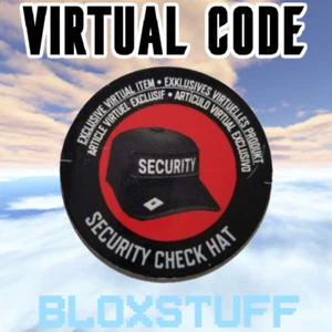 Security Check Hat ROBLOX - Virtual Toy Code Sent in Inbox Action - Bild 1 von 2