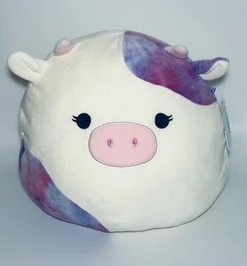 Squishmallow Kalina die rosa lila 14 Zoll Batik Kuh Kellytoy Plüsch Neu Neu mit Etikett - Bild 1 von 5