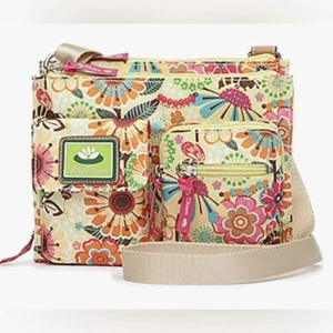 Lily Bloom Busy Bee Yellow Flower Garden Regina Crossbody Bag, 100% Polyester - Picture 1 of 15