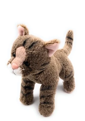 Plüschtier Stofftier Kuscheltier Katze Waldkatze Wildkatze Länge 25 cm Braun