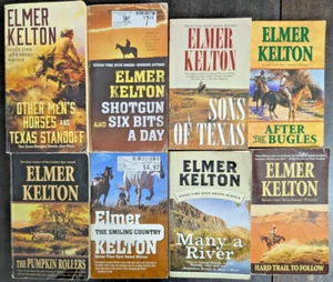 Elmer Kelton Lot of 8 Western Paperback Books Novels Free Shipping - Picture 1 of 3
