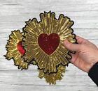 Sequin Heart Iron on Patch, Patches in three sizes