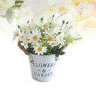 Metal Pail with Fake Daisy Flowers - Lifelike Floral Decor for Patio or Garden