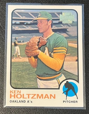 2002 Topps Archives 1973 Design #99 KEN HOLTZMAN Oakland Athletics C6 - Image 1 of 2