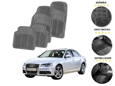 Alfombrillas delanteras y traseras para todos los coches Audi 4 piezas ajuste apretado goma negras antideslizantes Foto 1 de 4