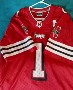 Nebraska Cornhuskers Colosseum #1 Football Jersey Shirt Medium M Huskers Red - Picture 1 of 15