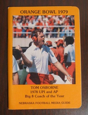 1979 Nebraska Cornhuskers Football Orange Bowl Classic Media Guide Miami - Image 1 of 4