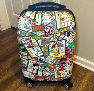 RARE Brighton Fashionista City Chic Graphic Print Hardcase Rolling Suitcase - Picture 1 of 16