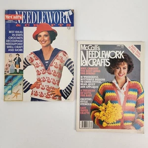Vtg Lot 1976 1986 McCall’s Needlework & Craft Quilt Cross Stitch Sewing Magazine - Imagen 1 de 16