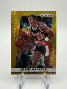 Clyde Drexler 2024-25 Panini Prizm Deca Basket True Gold Prizm #/10 - Foto 1 di 2