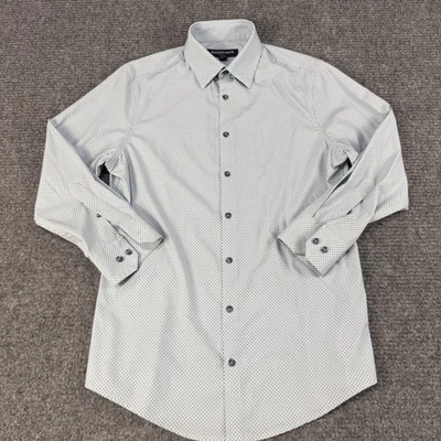 Mizzen+Main Shirt Mens Small Trim Fit Blue Print Leeward Performance Stretch - Image 1 of 4