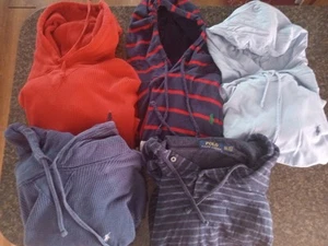 5 Polo Ralph Lauren Men's Lightweight Long Sleeve Shirts with Hoodie Sz XXL - Picture 1 of 6
