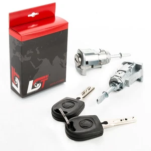 x2 SCHLIEßZYLINDER TÜRSCHLOSS SCHLÜSSEL FÜR VW POLO 9N LINKS + RECHTS 4/5 TÜRIG - Picture 1 of 9