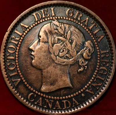 1859 Re-engraved Date Canada One Cent Foreign Coin - Image 1 of 2