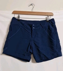 Columbia PFG Omni Shade marineblaue Damenshorts Größe Medium Taschen Reißverschluss & Druckknopfverschluss - Bild 1 von 14