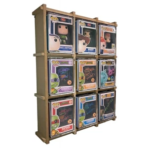Kubbie Ultra MDF Wood Display Case for Funko Pops, Stack & Wall Mount Pop Shelf - Picture 1 of 9
