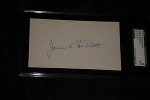 JAMES McDIVITT SIGNED HANDSIGNIERT INDEX CARD SGC SLABBED FIRST USA SPACEWALK - Bild 1 von 1