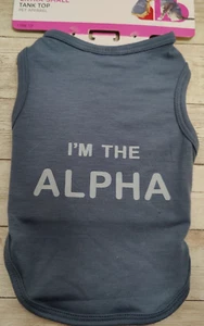 BOOTS & BARKLEY ~  Extra Small Tank Top ~ "I'M THE ALPHA" Cat/ Dog Apparel ~ NWT - Picture 1 of 8