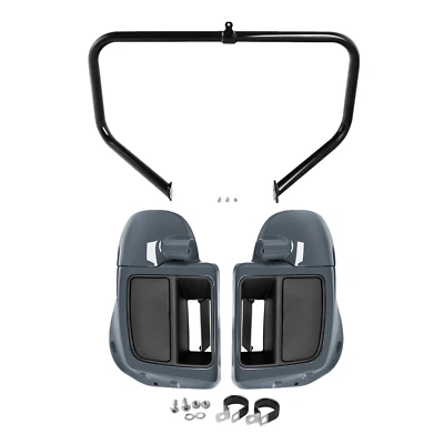 Carenados ventilados inferiores y protector de motor aptos para Harley Touring 14-24 Gunship gris Foto 1 de 4