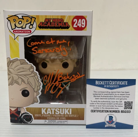 Clifford Chapin Signed Katsuki Bakugo 249 My HERO ACADEMIA Funko Pop BECKETT 25 Cover