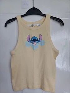 H&M girls sleeveless cropped vest top Stitch, 12-13 years - Picture 1 of 2
