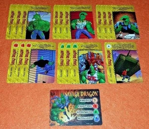 Marvel OVERPOWER SAVAGE DRAGON PLAYER SET char 16 sp Freak Force Savage IMAGE - Picture 1 of 8