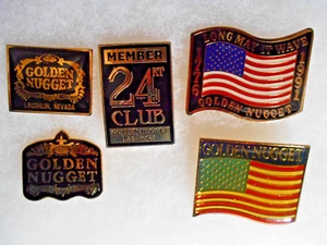 5 Gold Nugget Casinos Nevada Hat Pin Tacks - Picture 1 of 1