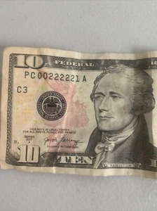 2017a $10 Trinary 5 Of A Kind 2’s PC 00222221 A - Picture 1 of 3