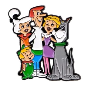 Prendedor de metal esmaltado de 1,5" de dibujos animados de The Jetsons Family Group de ancho - Imagen 1 de 1