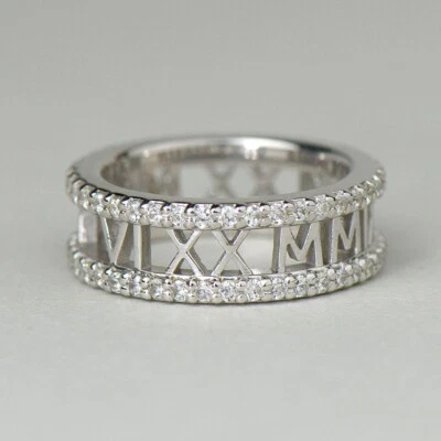 Bague alliance homme 3,0 ct coupe ronde simulée D1amond finition or blanc 14 ... - Photo 1/4