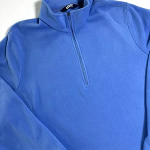 Lands' End Quarter Zip Fleece Pullover Giacca Donna 3X (24W-26W) Blu OEKO-TEX - Foto 1 di 7
