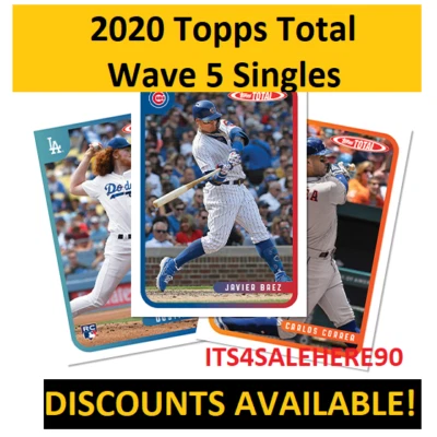 2020 Topps Total WAVE 5 Singles - YOU PICK - ALL CARDS AVAILABLE - FREE SHIPPING - Image 1 of 4