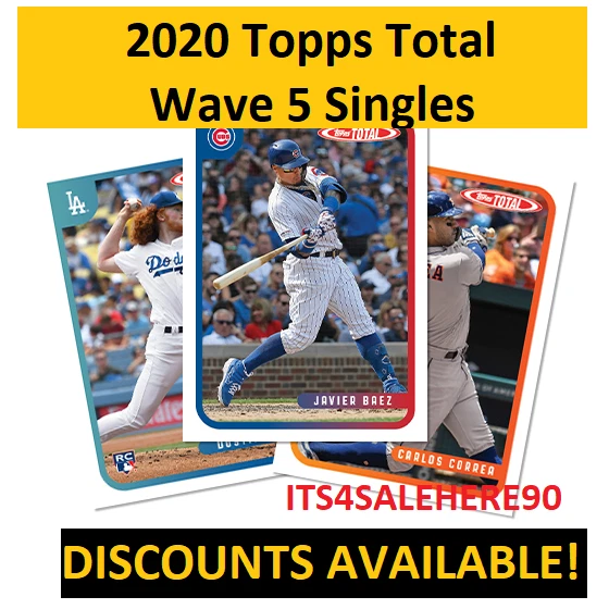 2020 Topps Total WAVE 5 Singles - YOU PICK - ALL CARDS AVAILABLE - FREE SHIPPING - Image 1 of 4