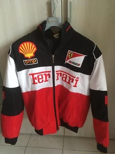 Jacket Giubbino Ferrari F1 Unisex Retro Vintage Ricamato taglia M - Foto 1 di 18