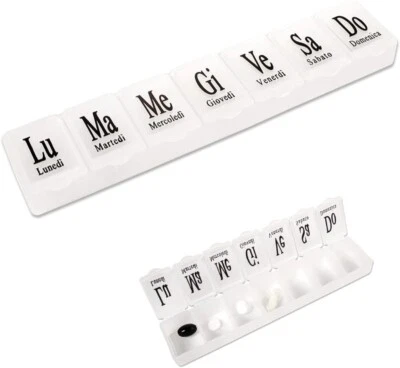 Portapillole Settimanale giornaliero porta pillole pastiglie medicine organizer - Image 1 of 4