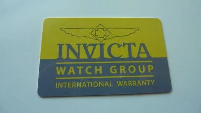 Invicta warranty card unused new - Image 1 of 2