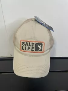 Salt Life Tan Mesh SnapBack Cap Hat Men’s One Size NWT New - Picture 1 of 7