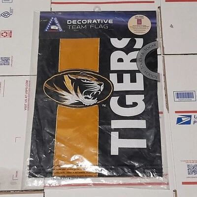 🔥 Missouri Tigers NCAA Decorative Football Team Flag Collectible 18 x 12 - Image 1 of 3