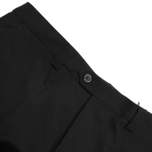 Sartore NWT Dress Pants Size 34 US Antonio In Solid Black Wool Blend - Picture 1 of 13