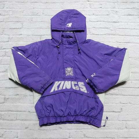 Vintage 90s Sacramento Kings Pullover Parka Jacket by Starter Size M Cover