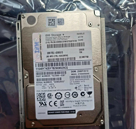 IBM DS8000 45W9613 45W9615 300G 15K SAS 2.5-inch hard drive - Image 1 of 2