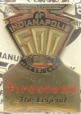 SEALED 1997 Indy 500 Pin Firestone Arie Luyendyk Indianapolis IndyCar IRL - Image 1 of 4
